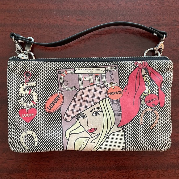 Barbara Rihl Paris Leather Clutch Crossbody